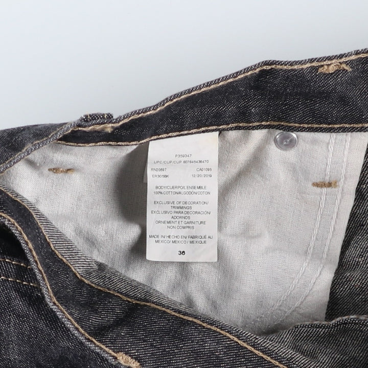 Dickies Black Denim Shorts, Half Pants, Men's, W37 cotton black type Vintage Second Hand