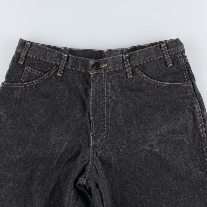 Dickies Black Denim Shorts, Half Pants, Men's, W37 cotton black type Vintage Second Hand