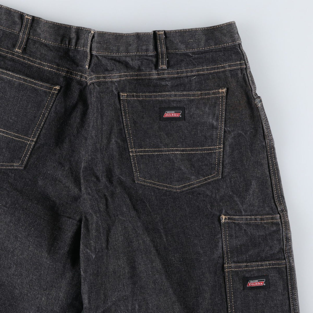 Dickies Black Denim Shorts, Half Pants, Men's, W37 cotton black type Vintage Second Hand