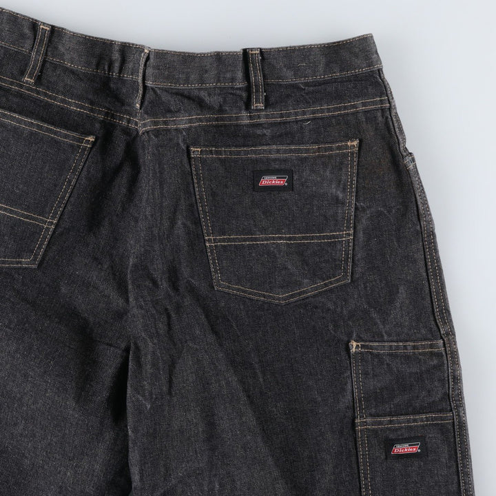 Dickies Black Denim Shorts, Half Pants, Men's, W37 cotton black type Vintage Second Hand