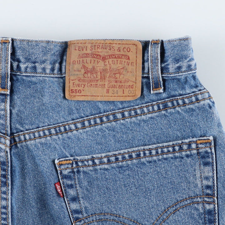 Levi's 550 Denim Shorts, Half Pants, Men's Size W33 unclear blue type Vintage Second Hand