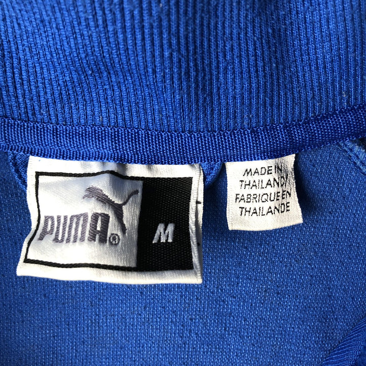 90s-00'S Vintage Puma Italy National Team Half-Zip Jersey Pullover, Men's Size Medium polyester blue type Vintage Second Hand