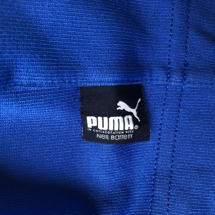 90s-00'S Vintage Puma Italy National Team Half-Zip Jersey Pullover, Men's Size Medium polyester blue type Vintage Second Hand