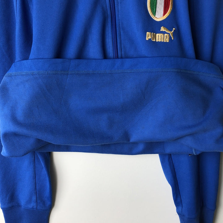 90s-00'S Vintage Puma Italy National Team Half-Zip Jersey Pullover, Men's Size Medium polyester blue type Vintage Second Hand