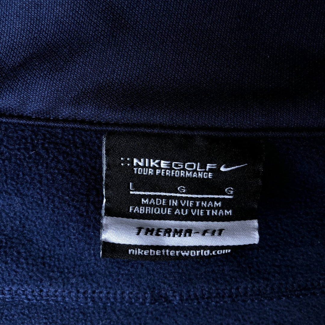 Nike THERMA-FIT Golf Track Jacket, Men's Size L polyester navy blue type Vintage Second Hand