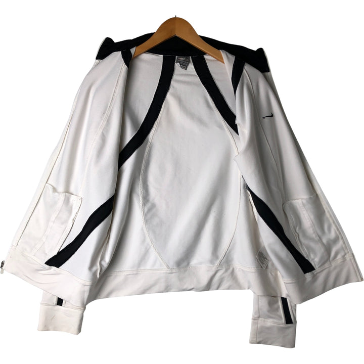 2000'S Nike Jersey Track Jacket, Women's, Size XL polyester pale white type Vintage Second Hand