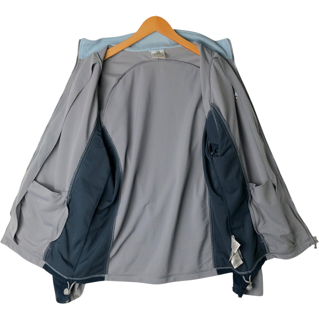 00'S adidas Velour Jersey Track Jacket Men's M size polyester gray type Vintage Second Hand