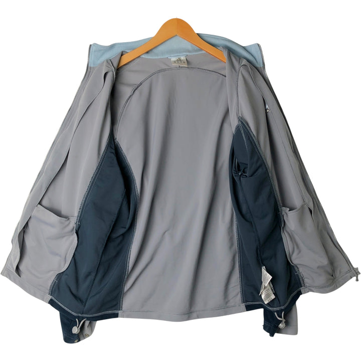 00'S adidas Velour Jersey Track Jacket Men's M size polyester gray type Vintage Second Hand