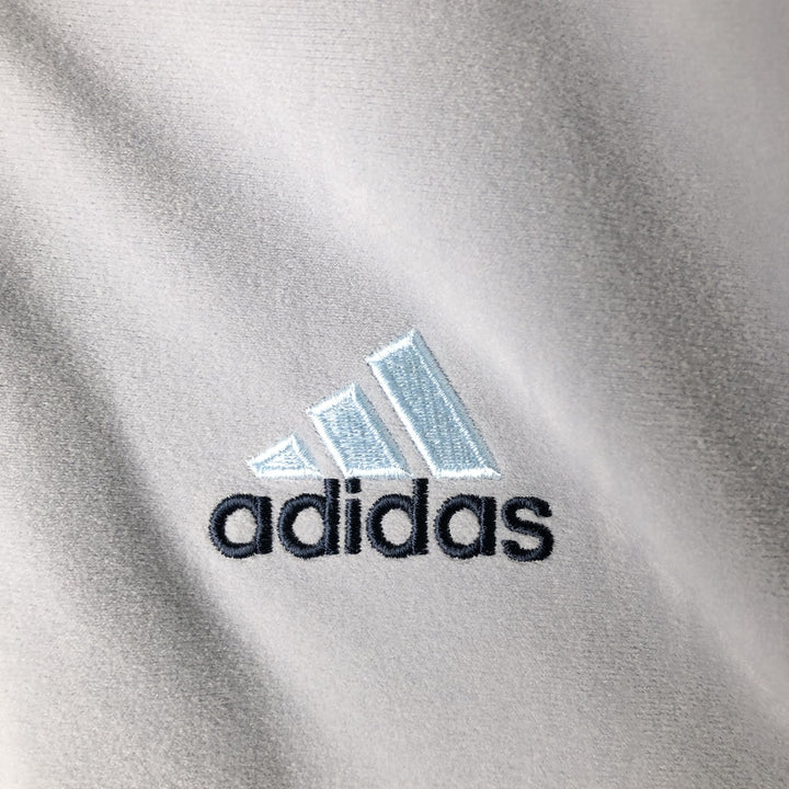00'S adidas Velour Jersey Track Jacket Men's M size polyester gray type Vintage Second Hand