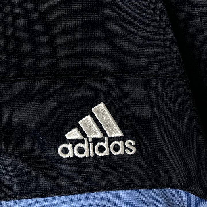 00'S adidas jersey track jacket, men's size M polyester navy blue type Vintage Second Hand