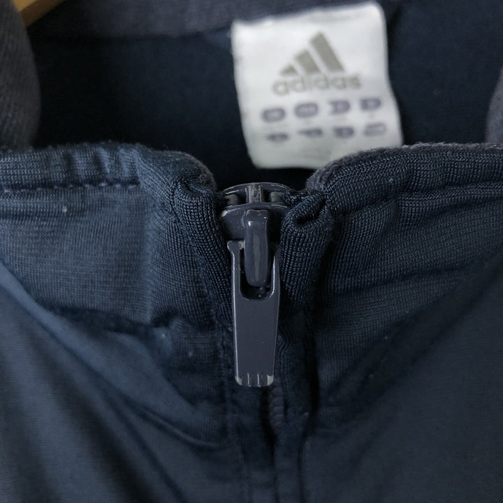 00'S adidas jersey track jacket, men's size M polyester navy blue type Vintage Second Hand