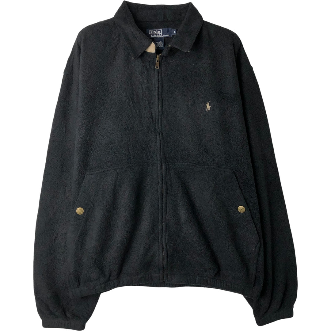 Ralph Lauren POLO by Ralph Lauren Swing Top Type Fleece Jacket Men's L size polyester black type Vintage Second Hand