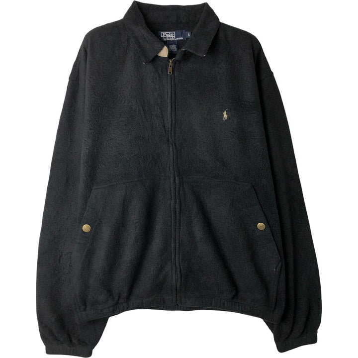 Ralph Lauren POLO by Ralph Lauren Swing Top Type Fleece Jacket Men's L size polyester black type Vintage Second Hand