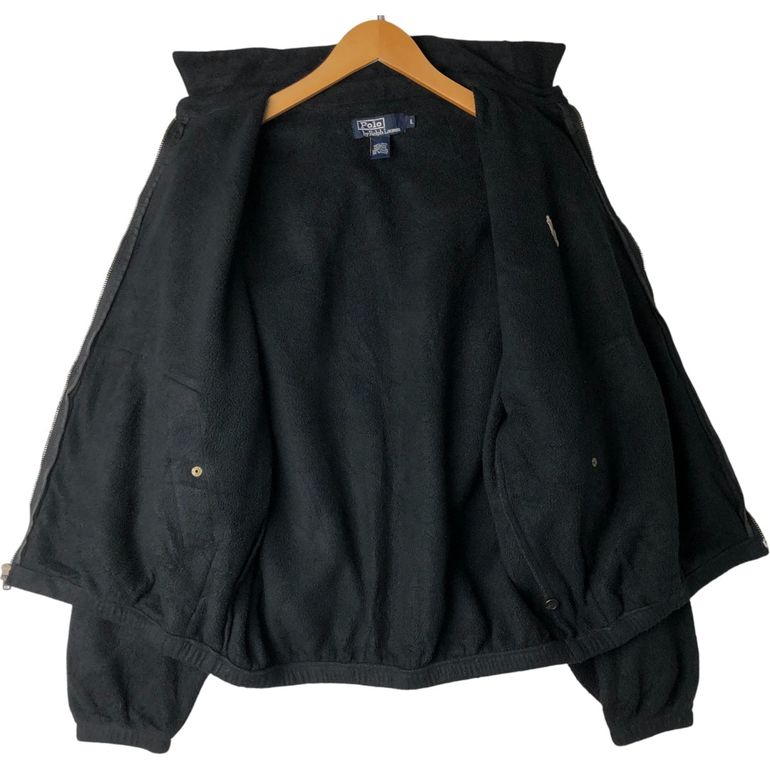 Ralph Lauren POLO by Ralph Lauren Swing Top Type Fleece Jacket Men's L size polyester black type Vintage Second Hand