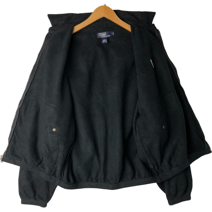 Ralph Lauren POLO by Ralph Lauren Swing Top Type Fleece Jacket Men's L size polyester black type Vintage Second Hand