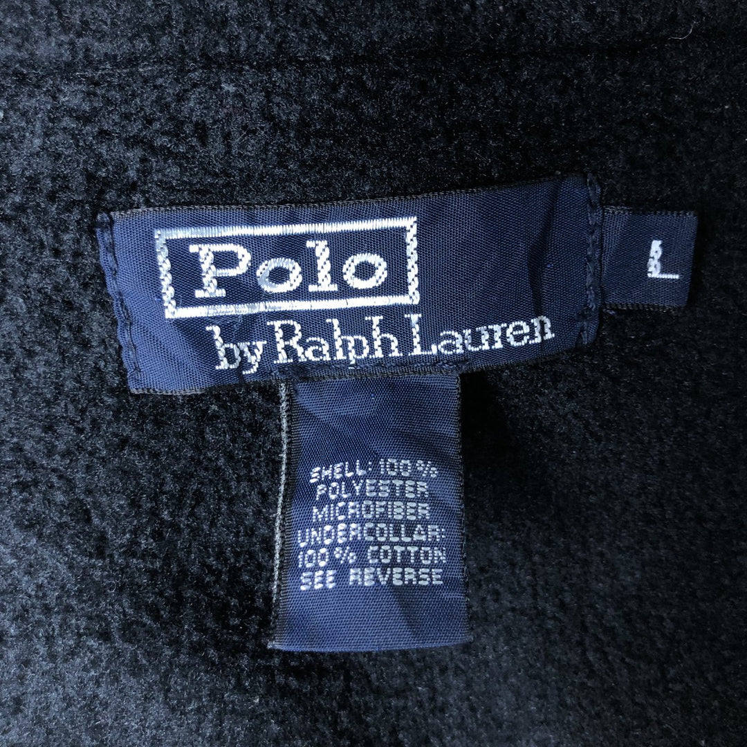 Ralph Lauren POLO by Ralph Lauren Swing Top Type Fleece Jacket Men's L size polyester black type Vintage Second Hand