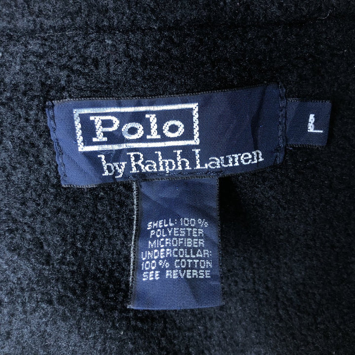 Ralph Lauren POLO by Ralph Lauren Swing Top Type Fleece Jacket Men's L size polyester black type Vintage Second Hand