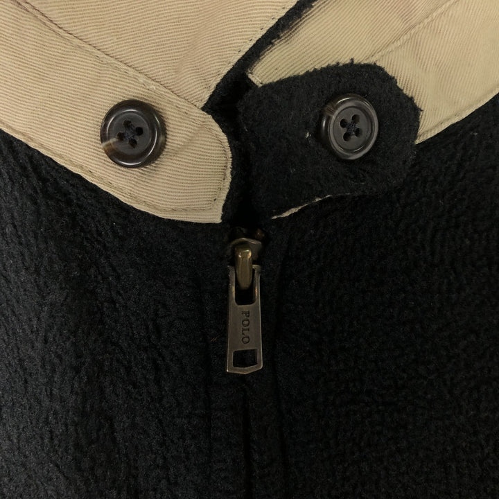 Ralph Lauren POLO by Ralph Lauren Swing Top Type Fleece Jacket Men's L size polyester black type Vintage Second Hand