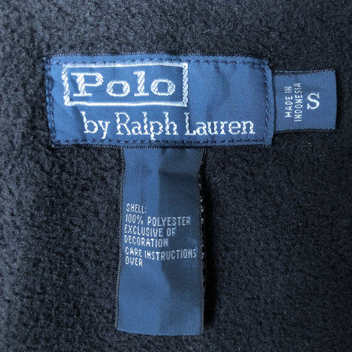 Ralph Lauren POLO by Ralph Lauren fleece jacket, men's size S polyester black type Vintage Second Hand