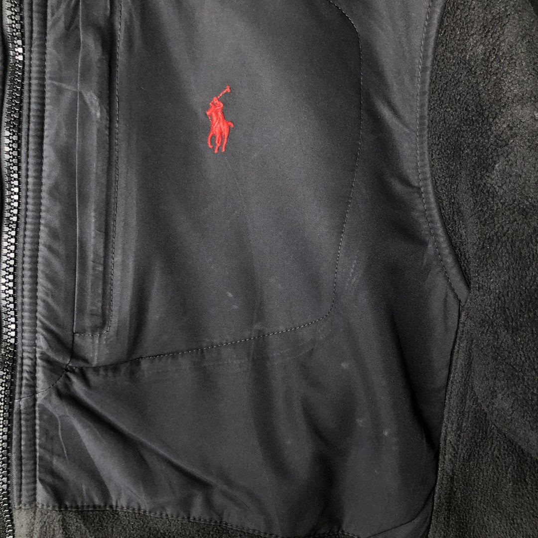 Ralph Lauren POLO by Ralph Lauren fleece jacket, men's size S polyester black type Vintage Second Hand