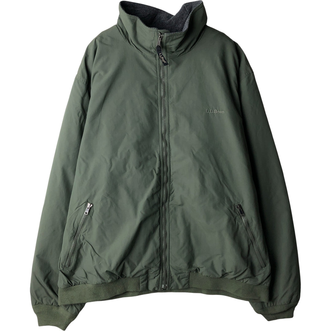 90s-00'S LLBean Men's XXL Vintage Padded Puffer Jacket Nylon Khaki type Vintage Second Hand