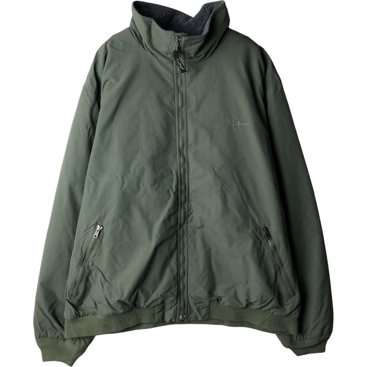 90s-00'S LLBean Men's XXL Vintage Padded Puffer Jacket Nylon Khaki type Vintage Second Hand