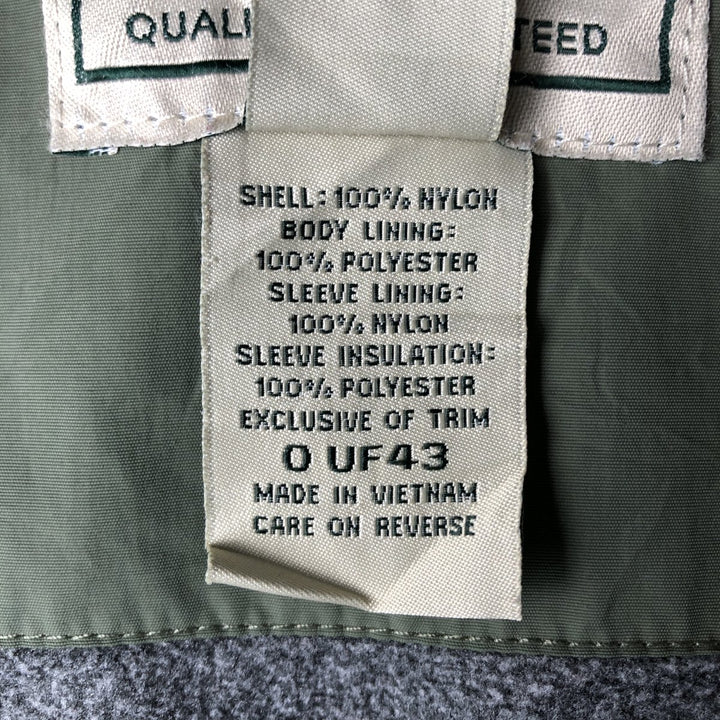 90s-00'S LLBean Men's XXL Vintage Padded Puffer Jacket Nylon Khaki type Vintage Second Hand
