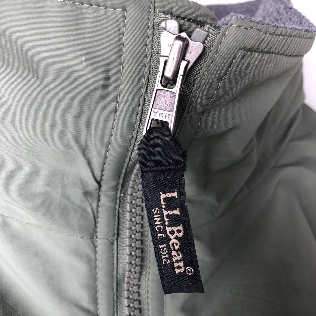 90s-00'S LLBean Men's XXL Vintage Padded Puffer Jacket Nylon Khaki type Vintage Second Hand