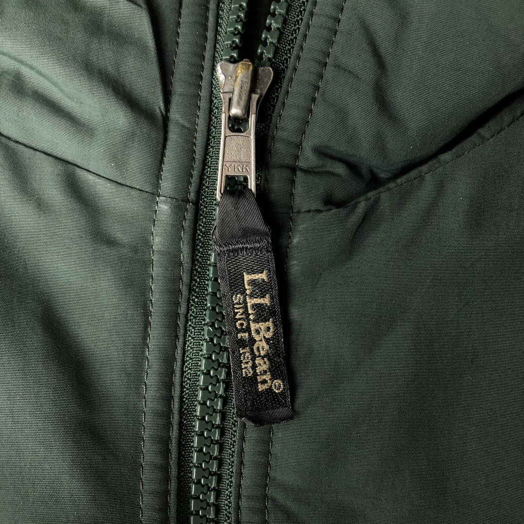 90s-00'S LLBean Men's Padded Puffer Jacket, Size L, Vintage Nylon green type Vintage Second Hand