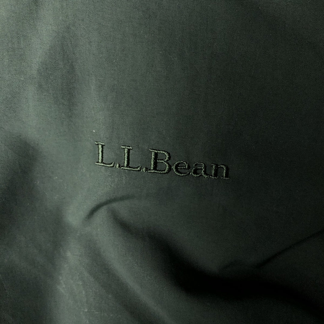 90s-00'S LLBean Men's Padded Puffer Jacket, Size L, Vintage Nylon green type Vintage Second Hand