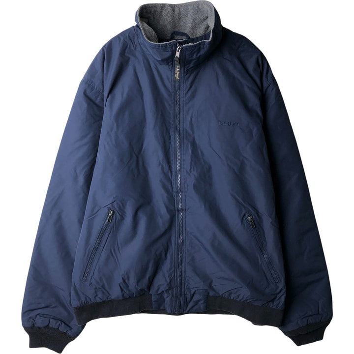 90s-00'S LLBean Men's XL Vintage Padded Puffer Jacket Nylon navy blue type Vintage Second Hand