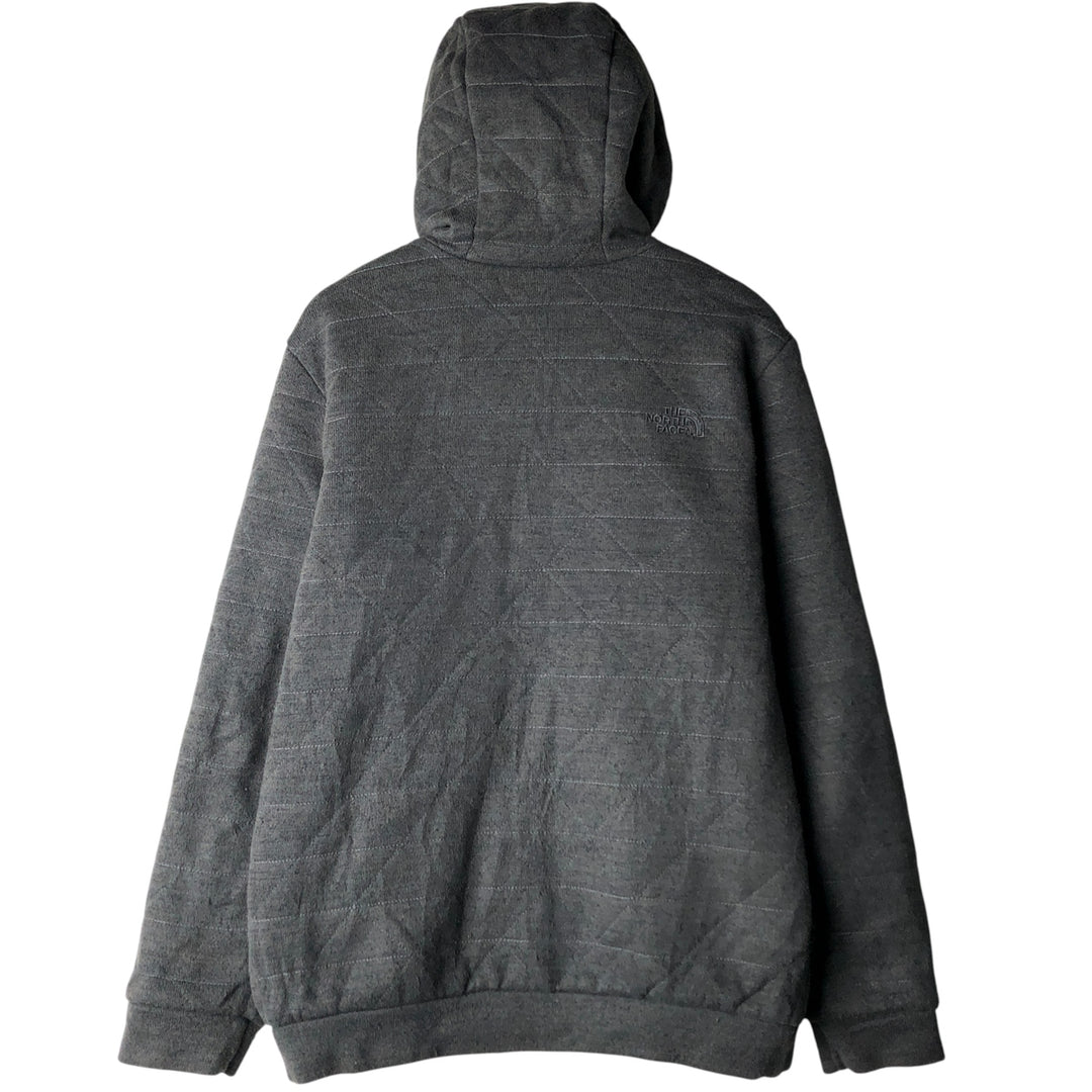 The North Face Camouflage Pattern Fleece Reversible Puffer Jacket (Men's Size L) polyester gray type Vintage Second Hand