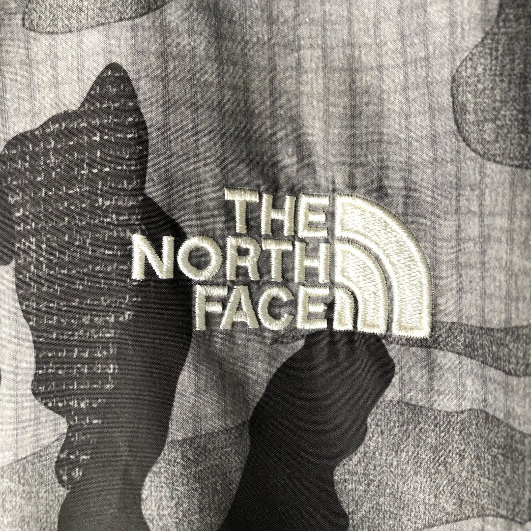 The North Face Camouflage Pattern Fleece Reversible Puffer Jacket (Men's Size L) polyester gray type Vintage Second Hand