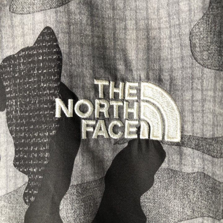 The North Face Camouflage Pattern Fleece Reversible Puffer Jacket (Men's Size L) polyester gray type Vintage Second Hand