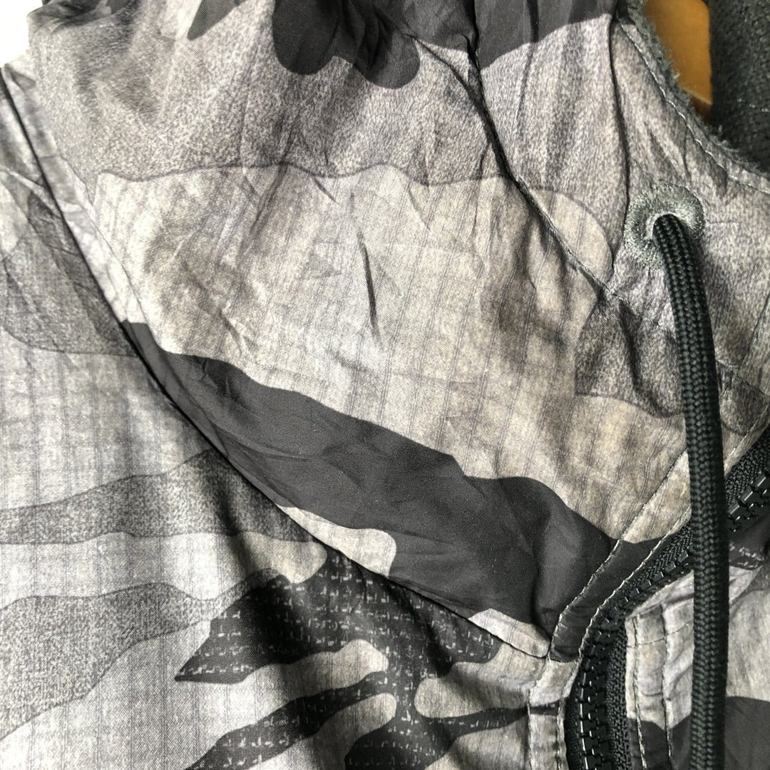 The North Face Camouflage Pattern Fleece Reversible Puffer Jacket (Men's Size L) polyester gray type Vintage Second Hand