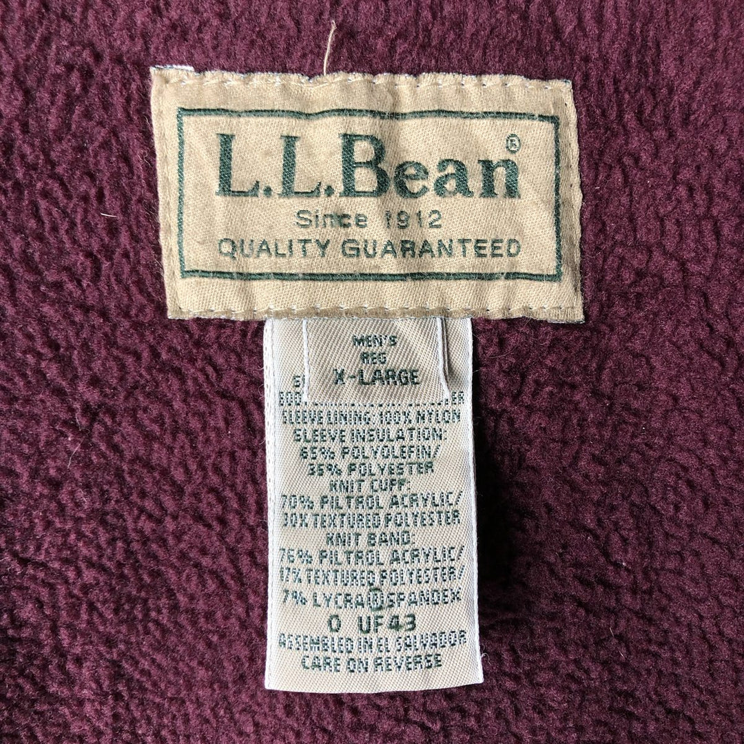 90s-00'S LLBean Men's XL Vintage Padded Puffer Jacket Nylon navy blue type Vintage Second Hand