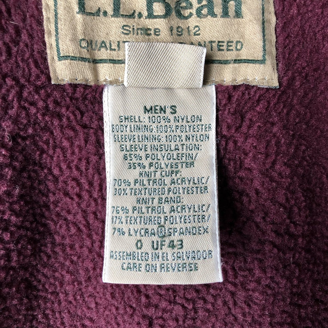 90s-00'S LLBean Men's XL Vintage Padded Puffer Jacket Nylon navy blue type Vintage Second Hand