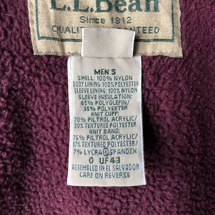 90s-00'S LLBean Men's XL Vintage Padded Puffer Jacket Nylon navy blue type Vintage Second Hand