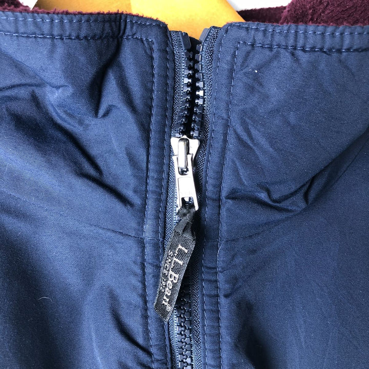 90s-00'S LLBean Men's XL Vintage Padded Puffer Jacket Nylon navy blue type Vintage Second Hand