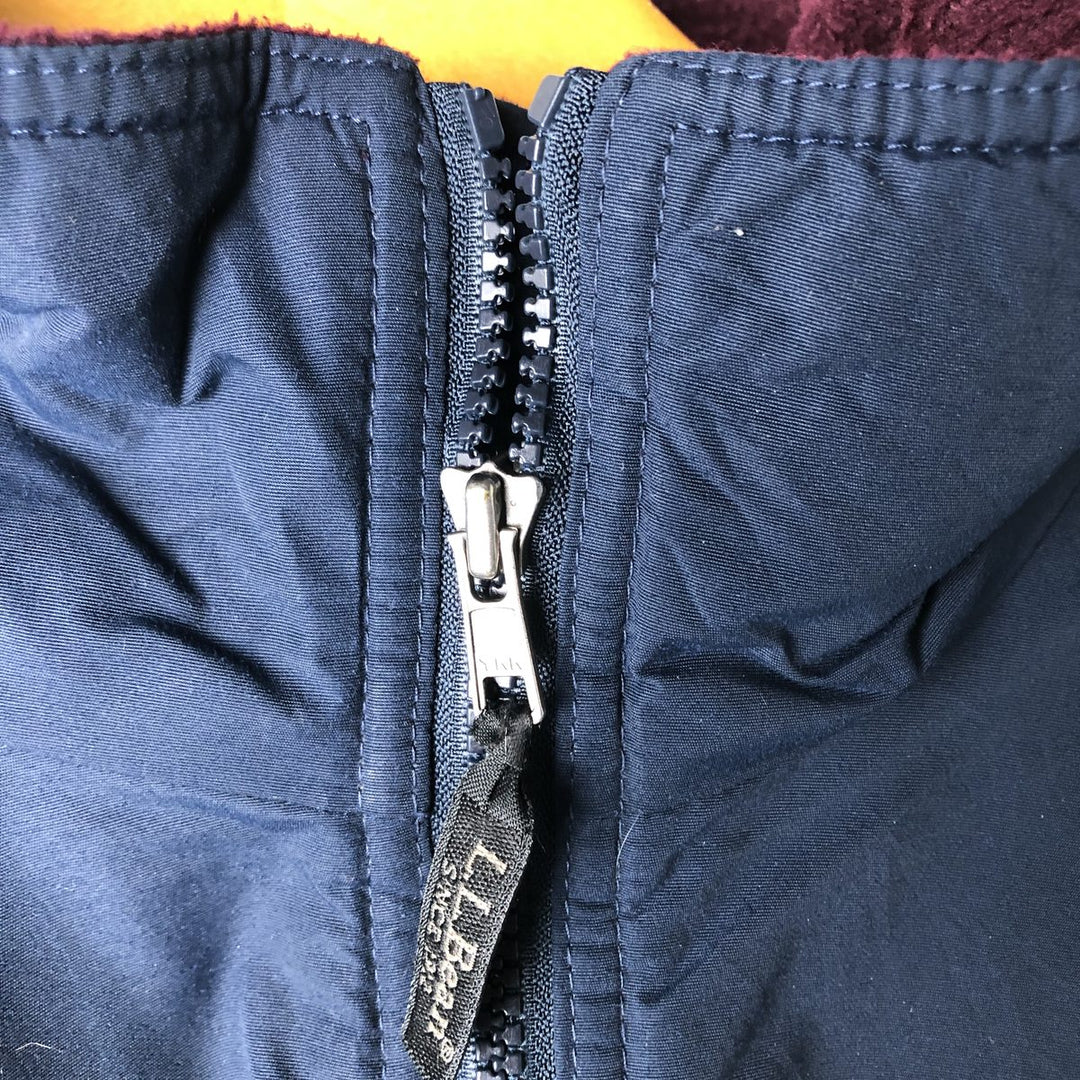 90s-00'S LLBean Men's XL Vintage Padded Puffer Jacket Nylon navy blue type Vintage Second Hand