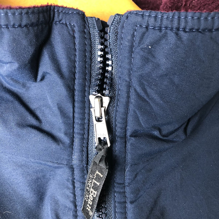90s-00'S LLBean Men's XL Vintage Padded Puffer Jacket Nylon navy blue type Vintage Second Hand