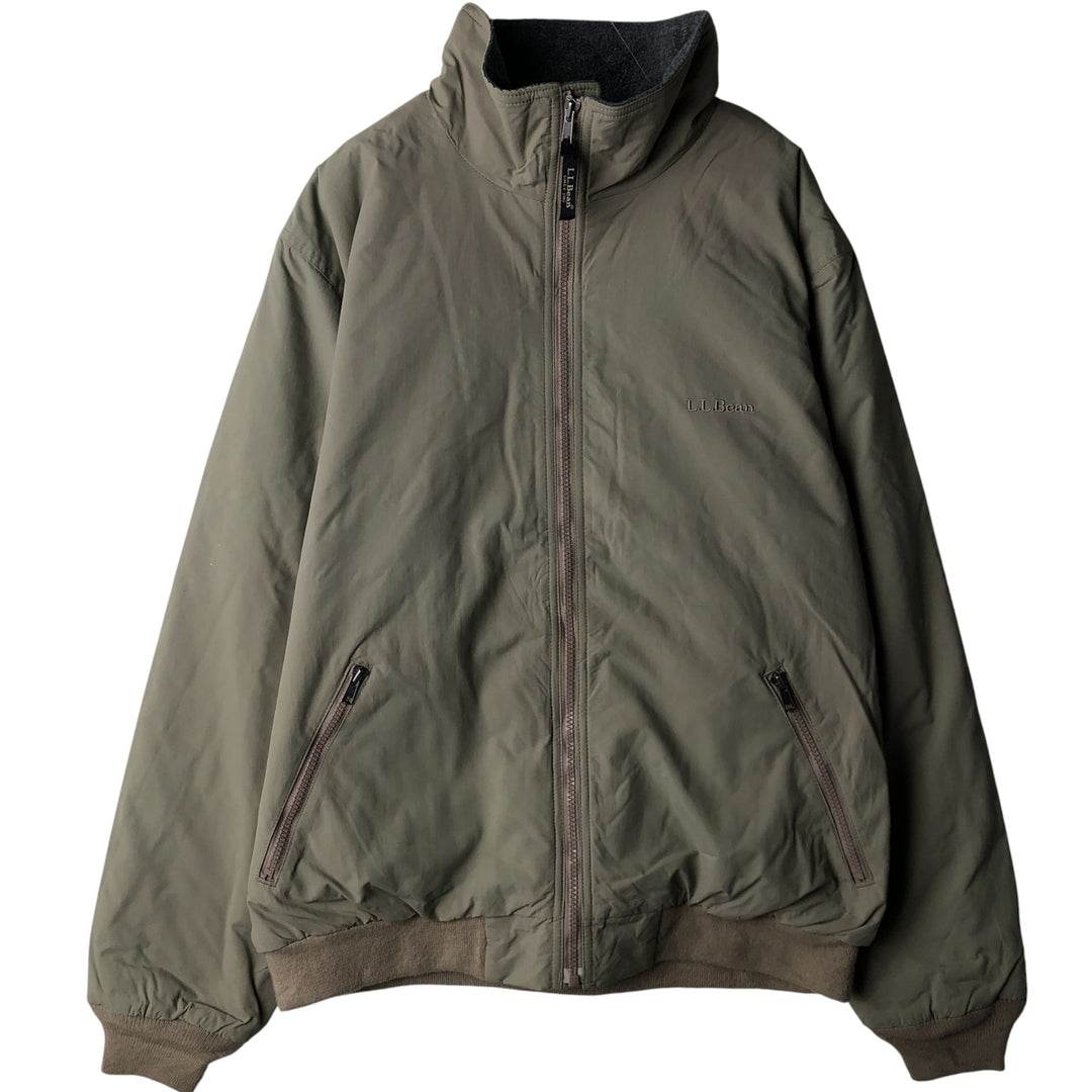 90s-00'S LLBean Vintage Padded Puffer Jacket, Men's Size Medium Nylon Beige type Vintage Second Hand