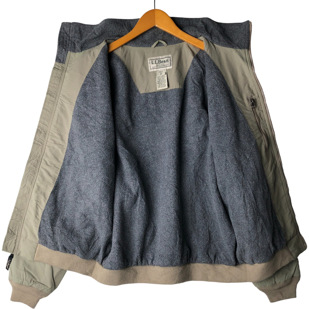 90s-00'S LLBean Vintage Padded Puffer Jacket, Men's Size Medium Nylon Beige type Vintage Second Hand