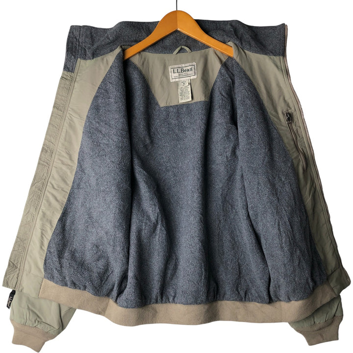 90s-00'S LLBean Vintage Padded Puffer Jacket, Men's Size Medium Nylon Beige type Vintage Second Hand