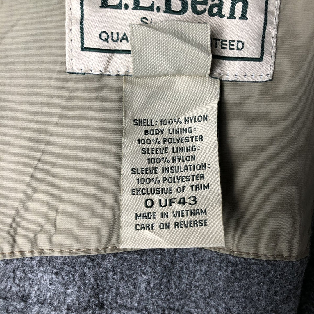 90s-00'S LLBean Vintage Padded Puffer Jacket, Men's Size Medium Nylon Beige type Vintage Second Hand