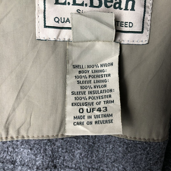 90s-00'S LLBean Vintage Padded Puffer Jacket, Men's Size Medium Nylon Beige type Vintage Second Hand