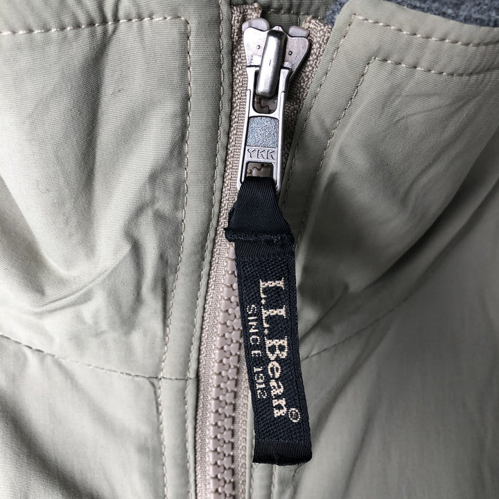 90s-00'S LLBean Vintage Padded Puffer Jacket, Men's Size Medium Nylon Beige type Vintage Second Hand
