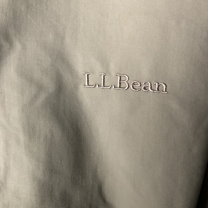 90s-00'S LLBean Vintage Padded Puffer Jacket, Men's Size Medium Nylon Beige type Vintage Second Hand