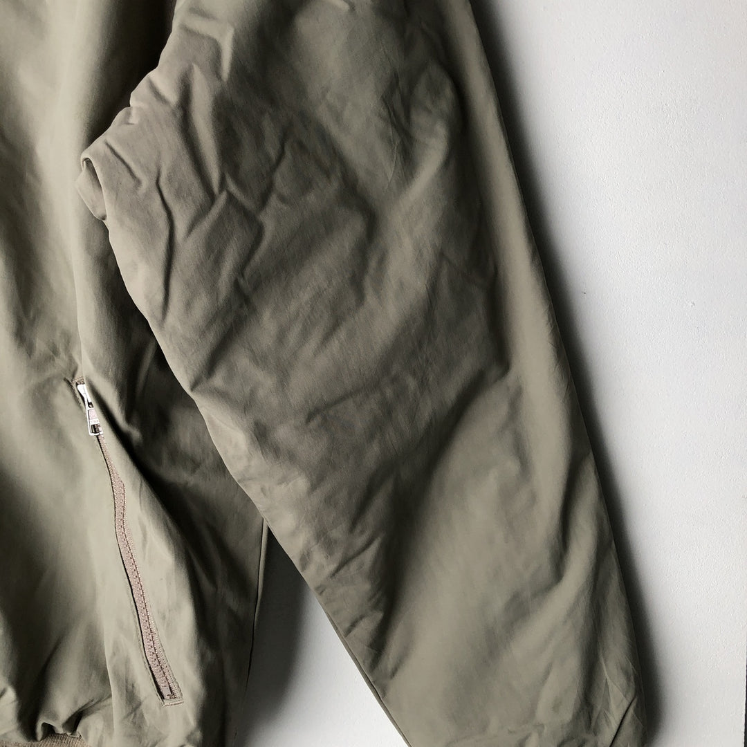 90s-00'S LLBean Vintage Padded Puffer Jacket, Men's Size Medium Nylon Beige type Vintage Second Hand