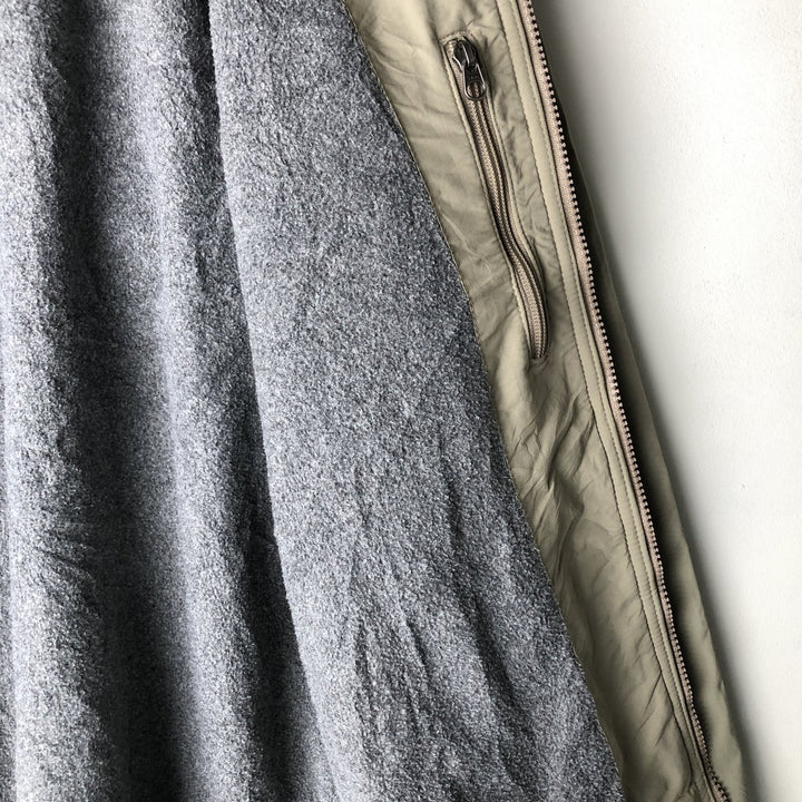 90s-00'S LLBean Vintage Padded Puffer Jacket, Men's Size Medium Nylon Beige type Vintage Second Hand